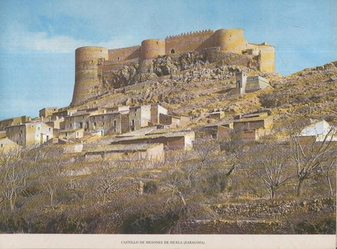 Lamina Castillos de España Edicion 1967 No.060: CASTILLO DE MESONES DE ISUELA (ZARAGOZA)