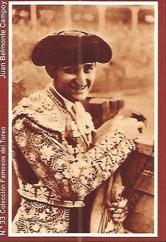 CALENDARIO PUBLICITARIO 33: Coleccion Famosos del Toreo: Juan Belmonte Campoy