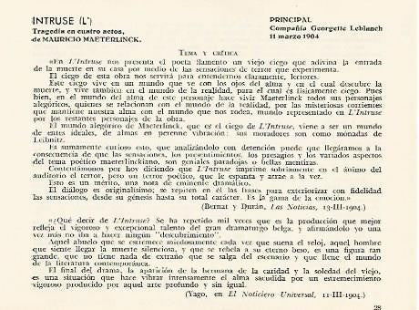 LAMINA 2884: Argumento y criticas de L Intruse. Principal 11 marzo 1904