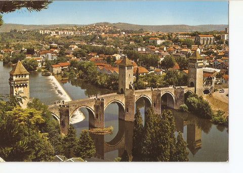 Postal 027756 : Cahors (Lot), panoramique sur la ville et le Pont Valentre (XIV s.)