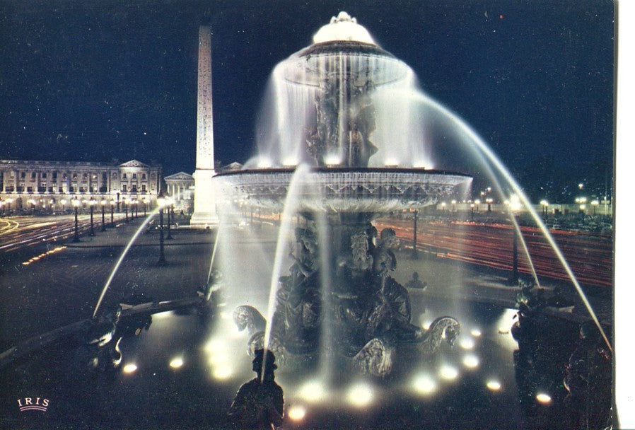 Postal 016773: PARIS - La place de la Concorde illumine