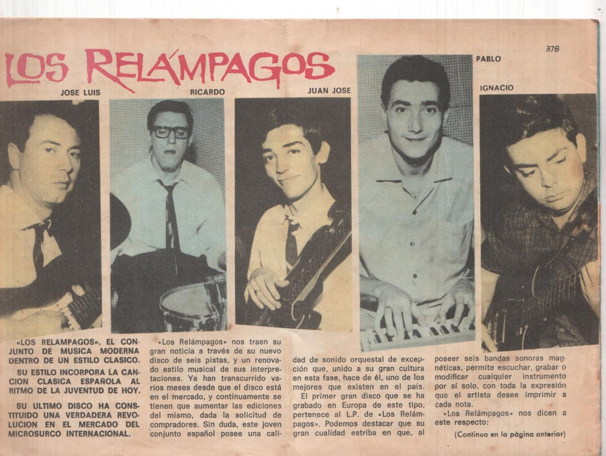 Claro de Luna numero 378: reportaje sobre Los Relampagos