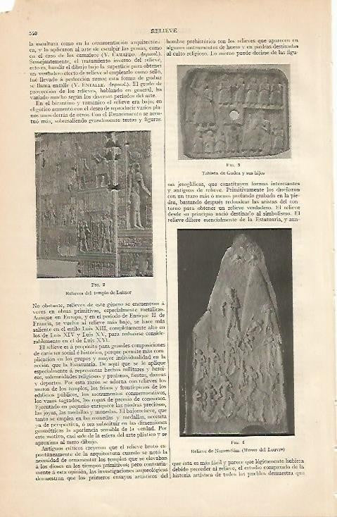 LAMINA ESPASA 986: Ejemplos de relieves: Luxor Gudea y Naram-Sin