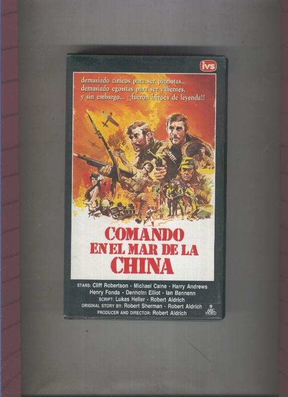 Video VHS: Comando en el mar de la china (Michael Caine)
