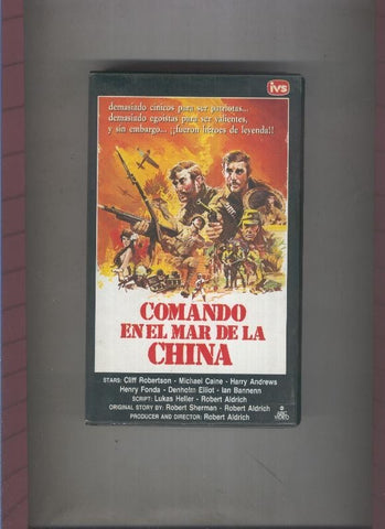 Video VHS: Comando en el mar de la china (Michael Caine)