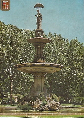 Postal 51835: BARCELONA - Parque de la Ciudadela. La Dama del Paraguas