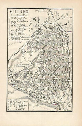LAMINA ESPASA 4125: Plano de Viterbo Italia