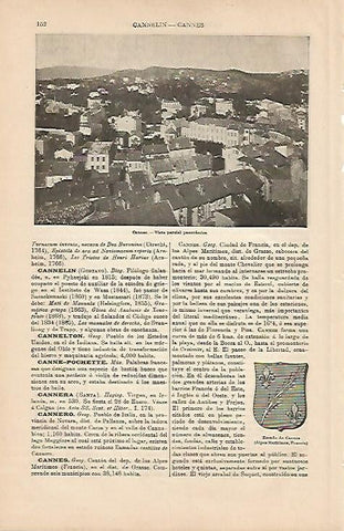 LAMINA ESPASA 4218: Vista parcial de Cannes Francia