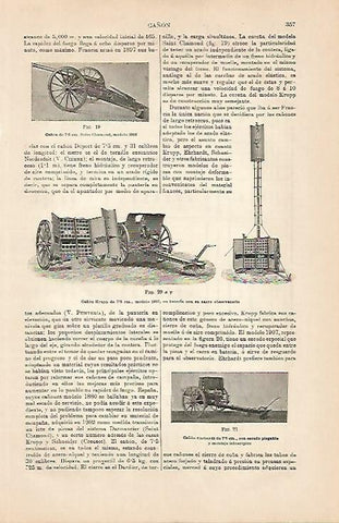 LAMINA ESPASA 4238: Cañones de 1902 y 1907