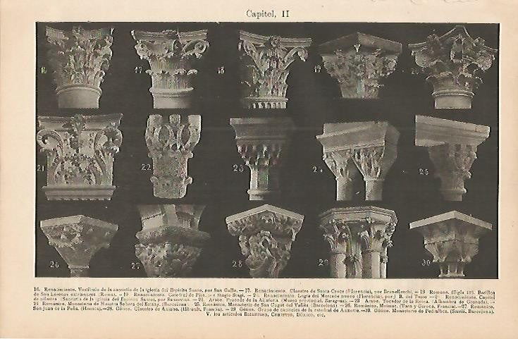 LAMINA ESPASA 4255: Tipos de capitel (II)