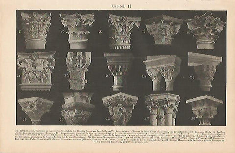 LAMINA ESPASA 4255: Tipos de capitel (II)