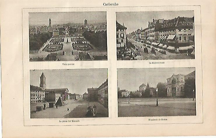 LAMINA ESPASA Alemania 4336: Vistas de Karlsruhe Alemania