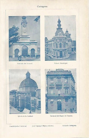 LAMINA ESPASA 4392: Edificios de  Cartagena