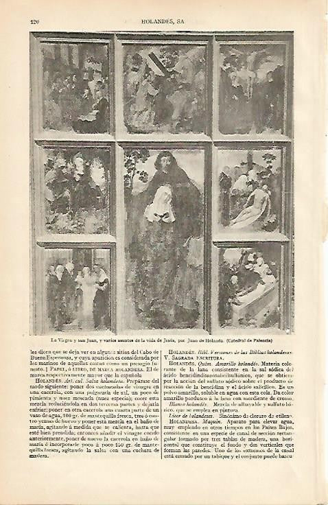 LAMINA ESPASA 4420: La Virgen y San Juan por Juan de Holanda