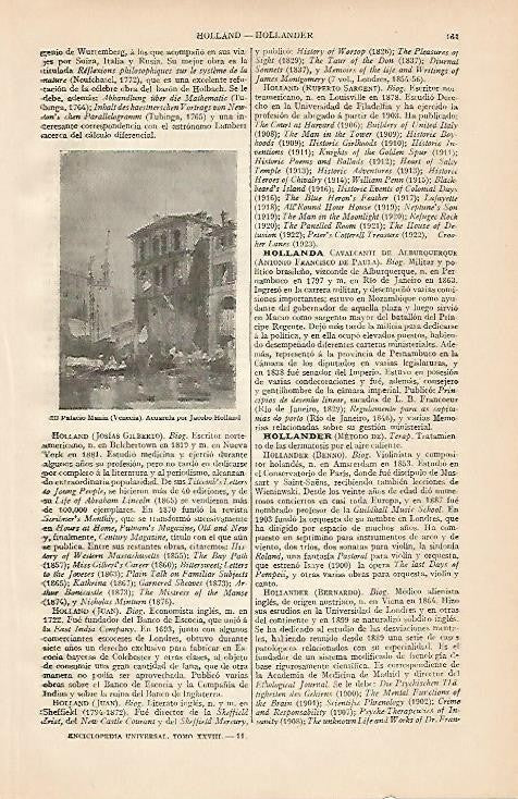 LAMINA ESPASA 4424: El Palacio Manin de Venecia por J. Holland