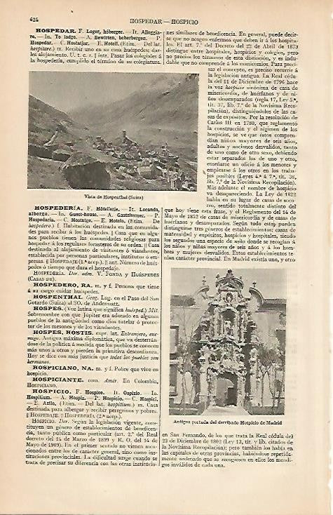 LAMINA ESPASA 4456: Vista de Hospenthal Suiza