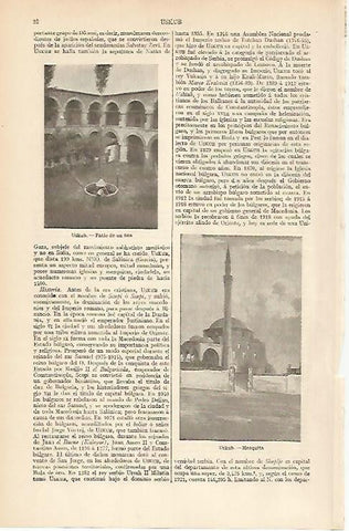 LAMINA ESPASA 4633: Vistas de Uskub Macedonia