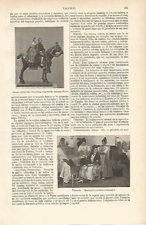 LAMINA ESPASA 4712: Trajes regionales de Valencia