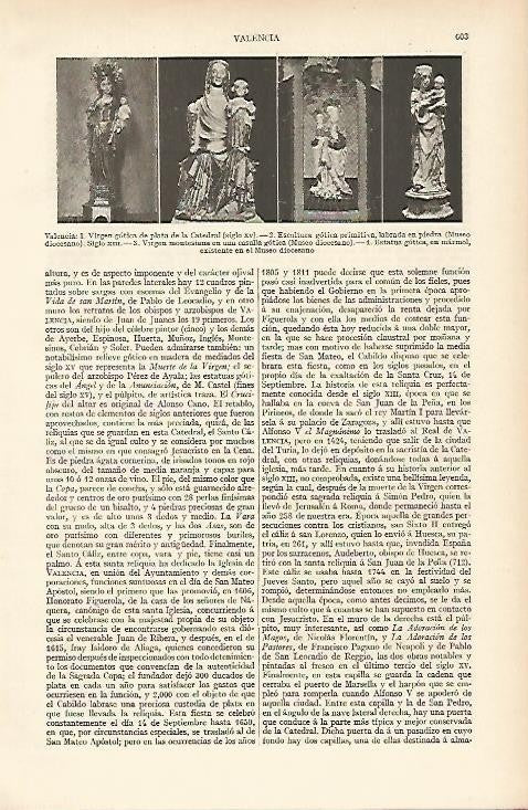 LAMINA ESPASA 4726: Virgenes en la Catedral de Valencia