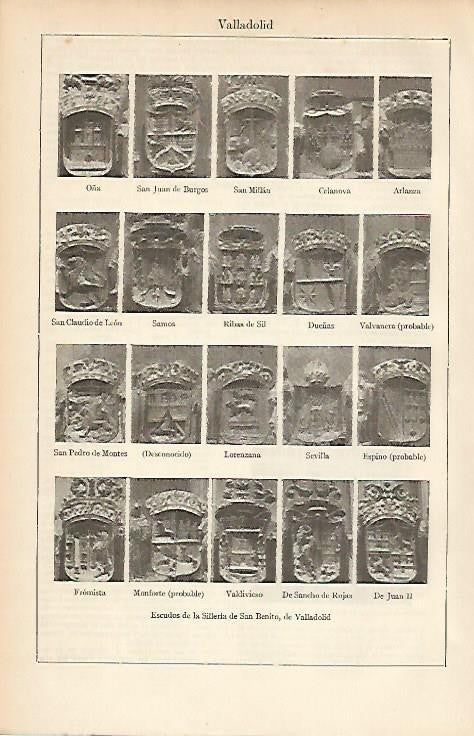 LAMINA ESPASA 4787: Escudos de la Silleria de San Benito Valladolid