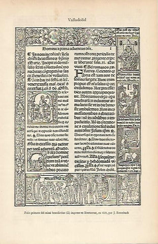 LAMINA ESPASA 4791: Folio primero del misal benedictino de 1521