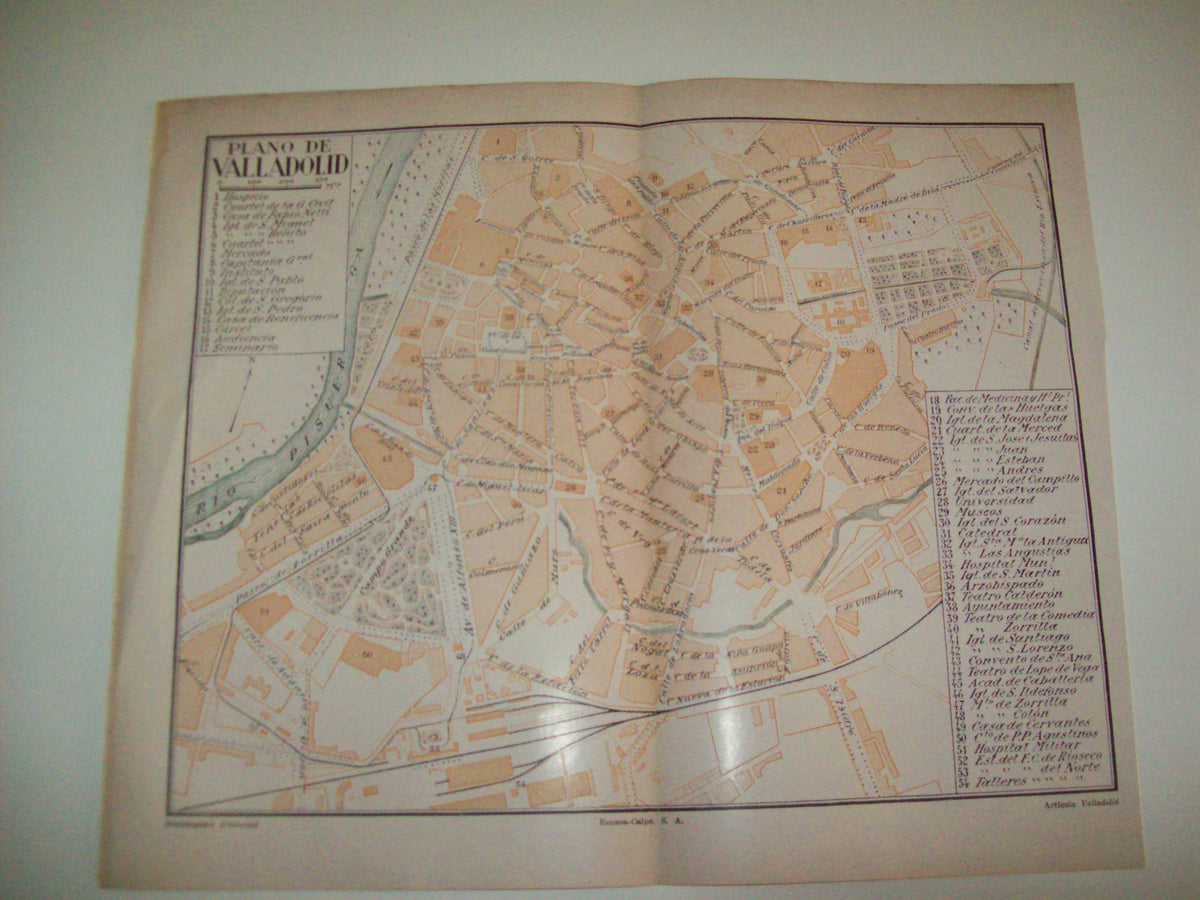 LAMINA ESPASA 4799: Plano de Valladolid