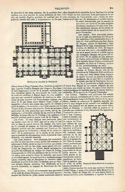 LAMINA ESPASA 4803: Planta de la Catedral de Valladolid