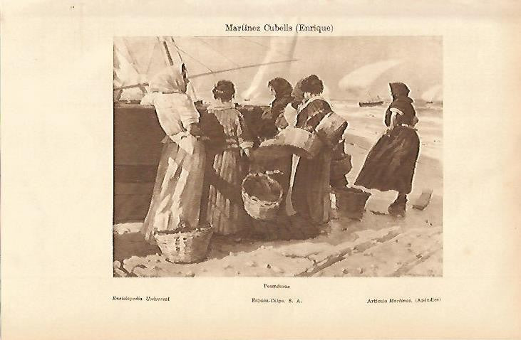 LAMINA ESPASA 4903: Pescadores por Enrique Martinez Cubells