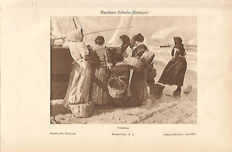 LAMINA ESPASA 4903: Pescadores por Enrique Martinez Cubells