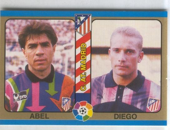 Cromos: Futbol Total Liga 95: C.At. Madrid. numero 100: Abel y Diego