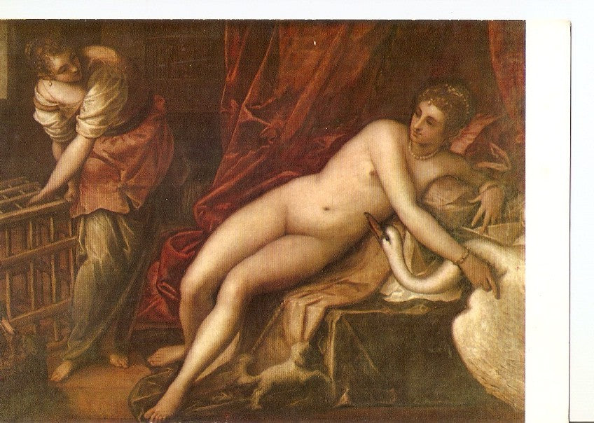 Postal 031485 : Firenze. Galleria Uffizi - Tintoretto - Leda