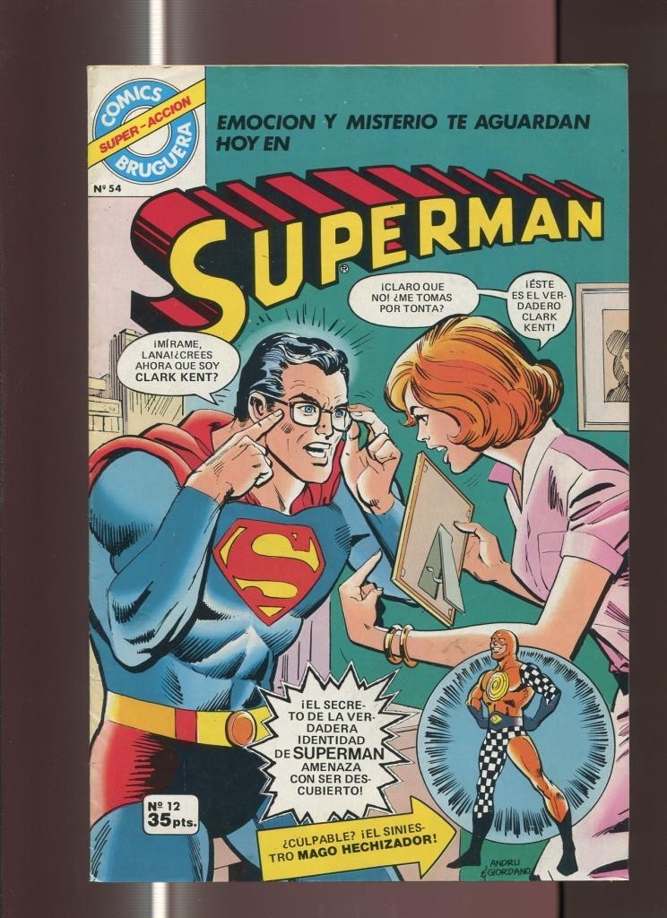 Comics Bruguera Superman numero 12 (numerado 2 en trasera)