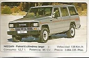 CROMO 343 ALBUM COCHES MOTOR 16: NISSAN PATROL 