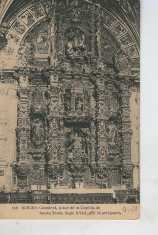 Postal B/N 0397 : Burgos, Altar capilla Santa Tecla en la catedral