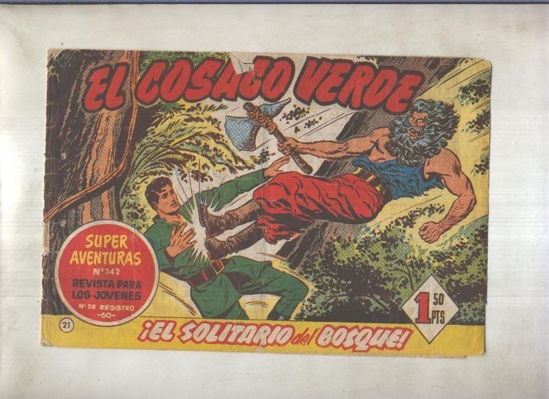 El Cosaco Verde original numero 021: El solitario del bosque (numerado 1 en trasera)