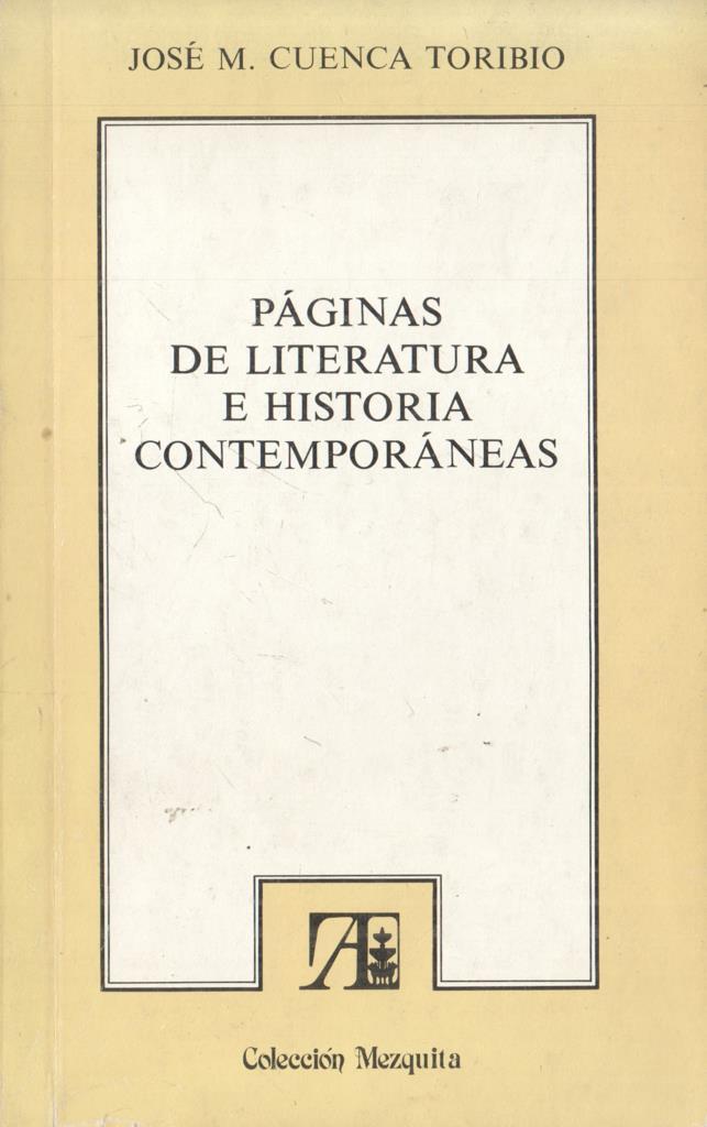 Coleccion Mezquita: Paginas de Literatura e Historia Contemporaneas