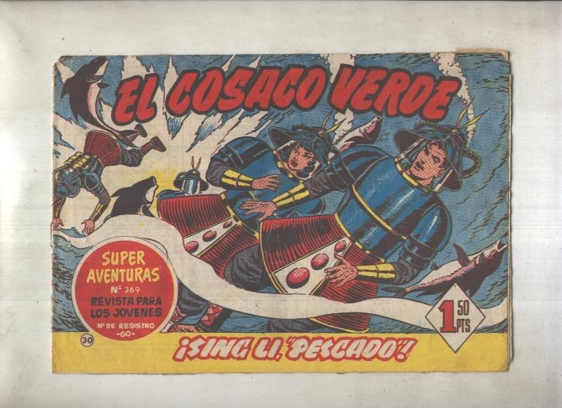 El Cosaco Verde original numero 030: Sing Li, pescado (numerado 1 en trasera)