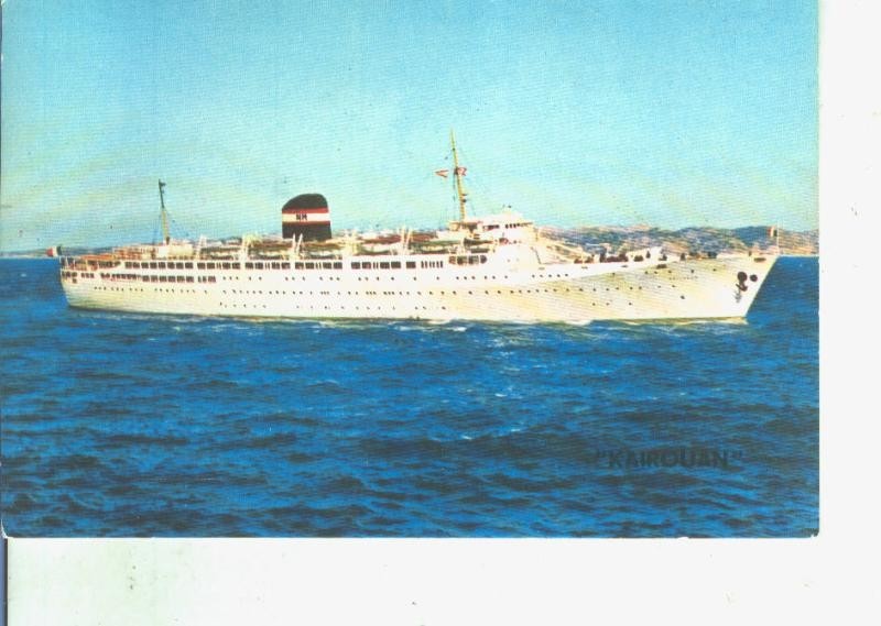Postal 014516: Buque Kairouan de la compañia navegacion Mixte, Francia