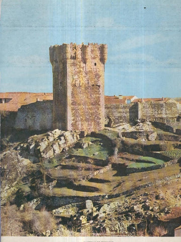 Lamina Castillos de España Edicion 1967 No.059: CASTILLO DE MONLEON (SALAMANCA)