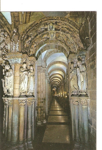 Postal 022057 : Catedral, Portico de la Gloria y Nave lateral derecha - Santiago de Compostela