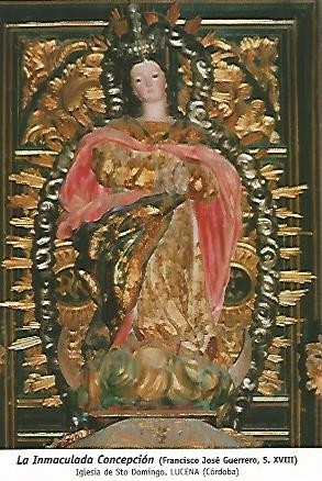 POSTAL 54319: La Immaculada Concepcion (de Francisco Guerrerosiglo XVIII). Lucena Cordoba