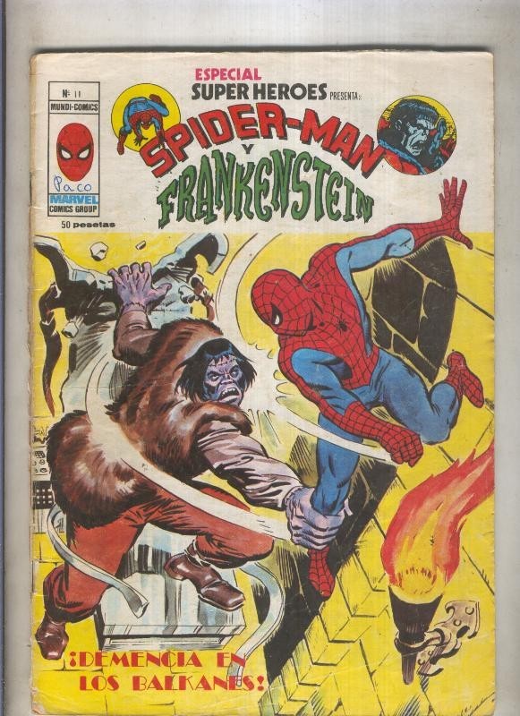 Especial Super Heroes numero 11: Spiderman y Frankenstein (numerado 2 en trasera)