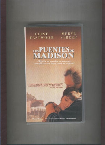 Video VHS: Los puentes de Madison con Clint Eastwood y Meryl Streep