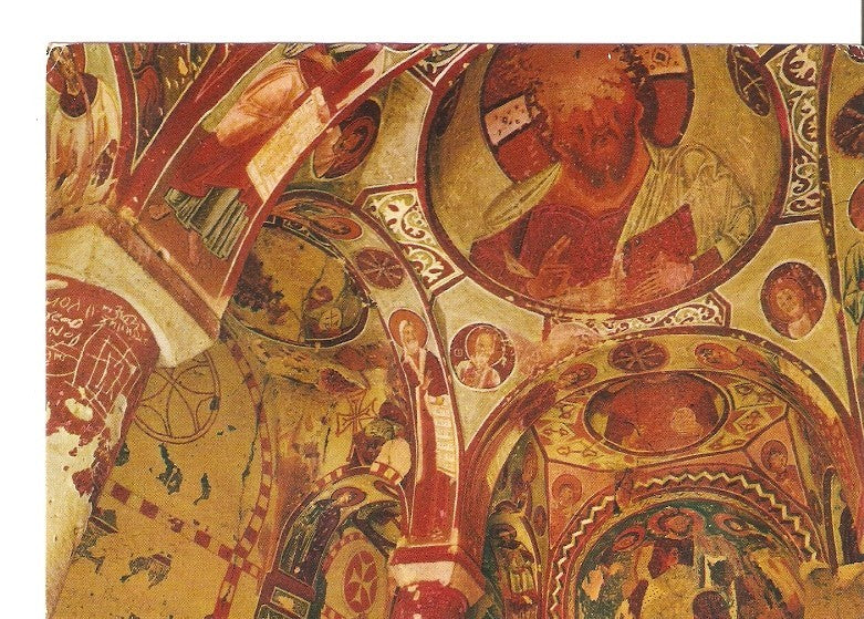 Postal 022590 : The primitive decoration of the St: Barbara church - Turkey