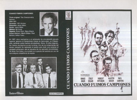 Caratula cine 30x22 cm: Cuando fuimos campeones y Bajo otra bandera