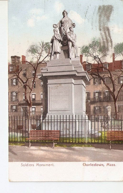 Postal 035660 : Soldiers Monument. Charlestown Mass.