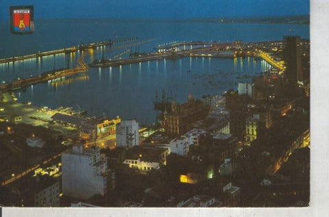 Postal 011345: Vista noctura del puerto de Alicante