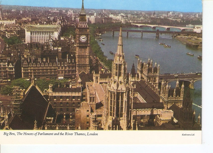 Postal 032710 : Big Ben The Houses of Parliament and the River Thames London