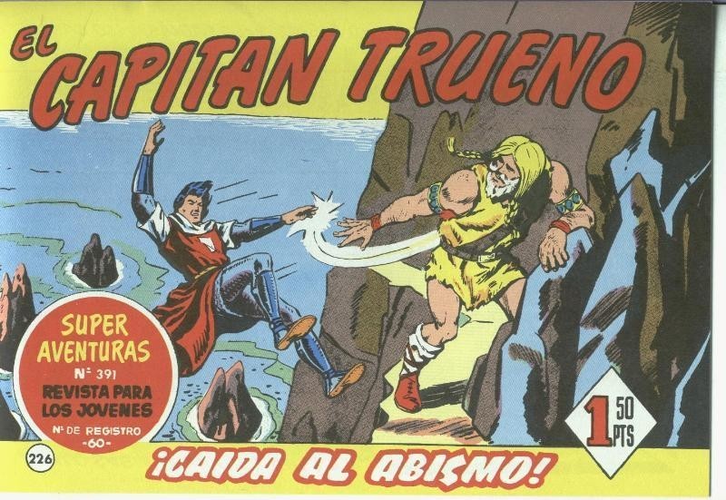 El Capitan trueno facsimil numero 226: Caida al abismo (numerado 1 en trasera)