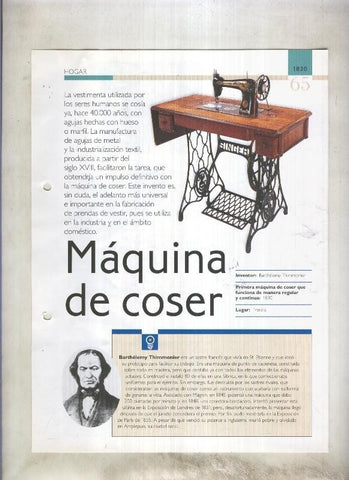 Maquina de coser:  son 4 paginas y 